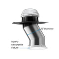 Solatube 10" Diameter Skylight Kit (160DS) No Pitch Metal Flashing & No ext. Tubes