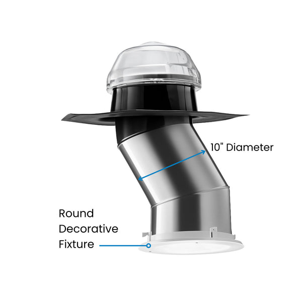 Solatube 10" Diameter Skylight Kit (160DS) No Pitch Metal Flashing & No ext. Tubes