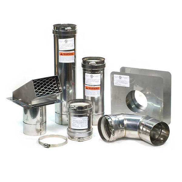 4" Stainless Steel Horizontal Vent Kit