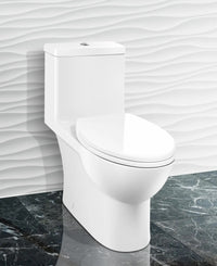Modern Caroma Caravelle Smart One Piece Button Dual-Flush Toilet