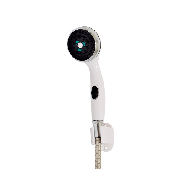 Eccotemp White Shower Head with Stainless Steel Hose