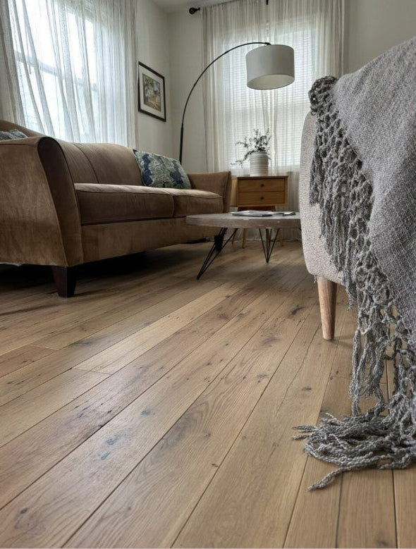 Reclaimed Engineered Industrial White Oak Flooring-Clean Face