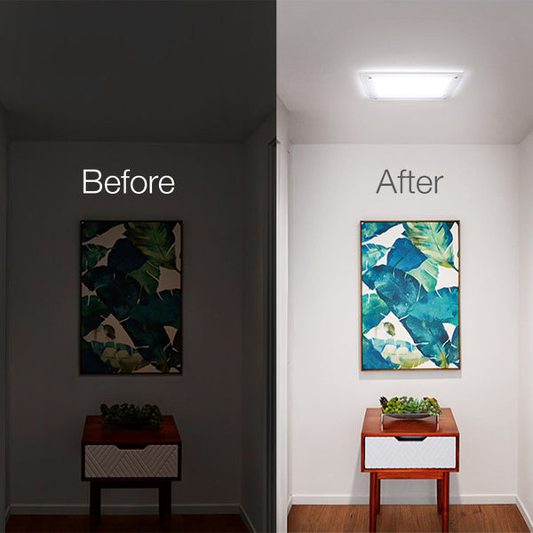 Before and After Installing the Solatube 290DS Solar Tube Skylight Kit