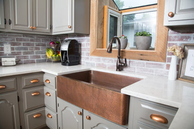 Adams 33″ Copper Farmhouse Kitchen Sink