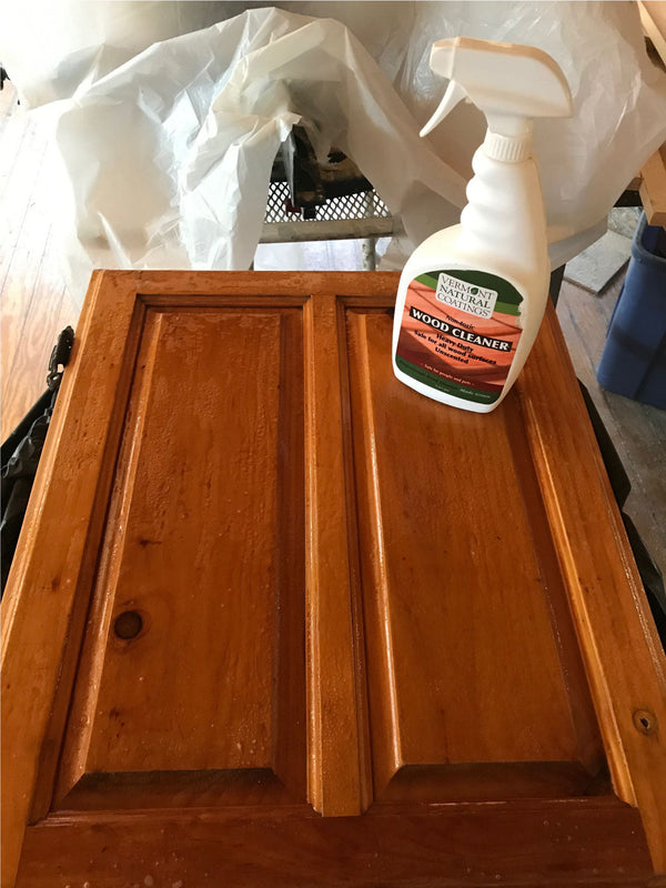 Non-Toxic Wood Cleaner on Stained Wood