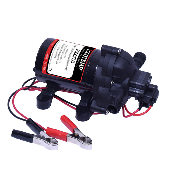 EccoFlo Triplex Diaphragm 12V Water Pump and Strainer