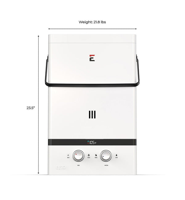 Eccotemp EL10 Luxé 3.0 GPM LP Portable Outdoor Tankless Water Heater
