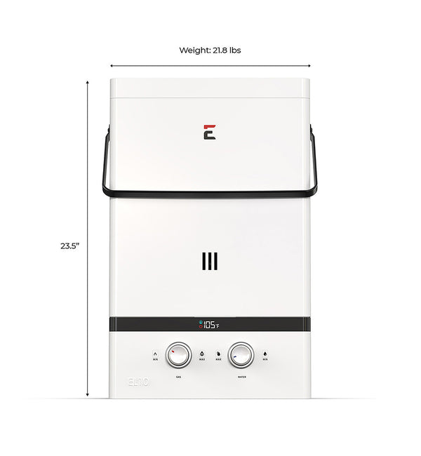 Eccotemp EL10 Luxé 3.0 GPM LP Portable Outdoor Tankless Water Heater