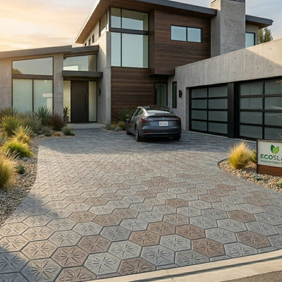Hahn Plastics, 100% recycled Eco Slab Interlocking Patio Tiles