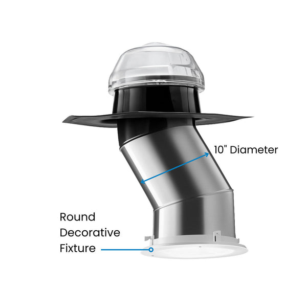 Solatube 10" Diameter Skylight Kit (160DS) No Pitch Metal Flashing & No ext. Tubes