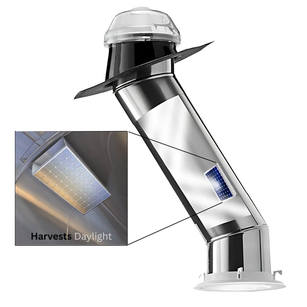 Solatube 14" Diameter (290 ISn) with Integrated Solar Nightlight Kit with two 20" Ext. Tubes