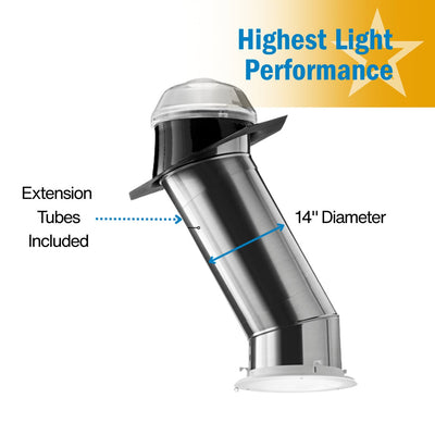 Solatube 14" Diameter Skylight Kit (290DS) Kit with Two 20" Ext. Tubes