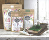 Sweet Pickins Milk Paint pouches in Flour Sack, Just Peachy and Oh Olive!