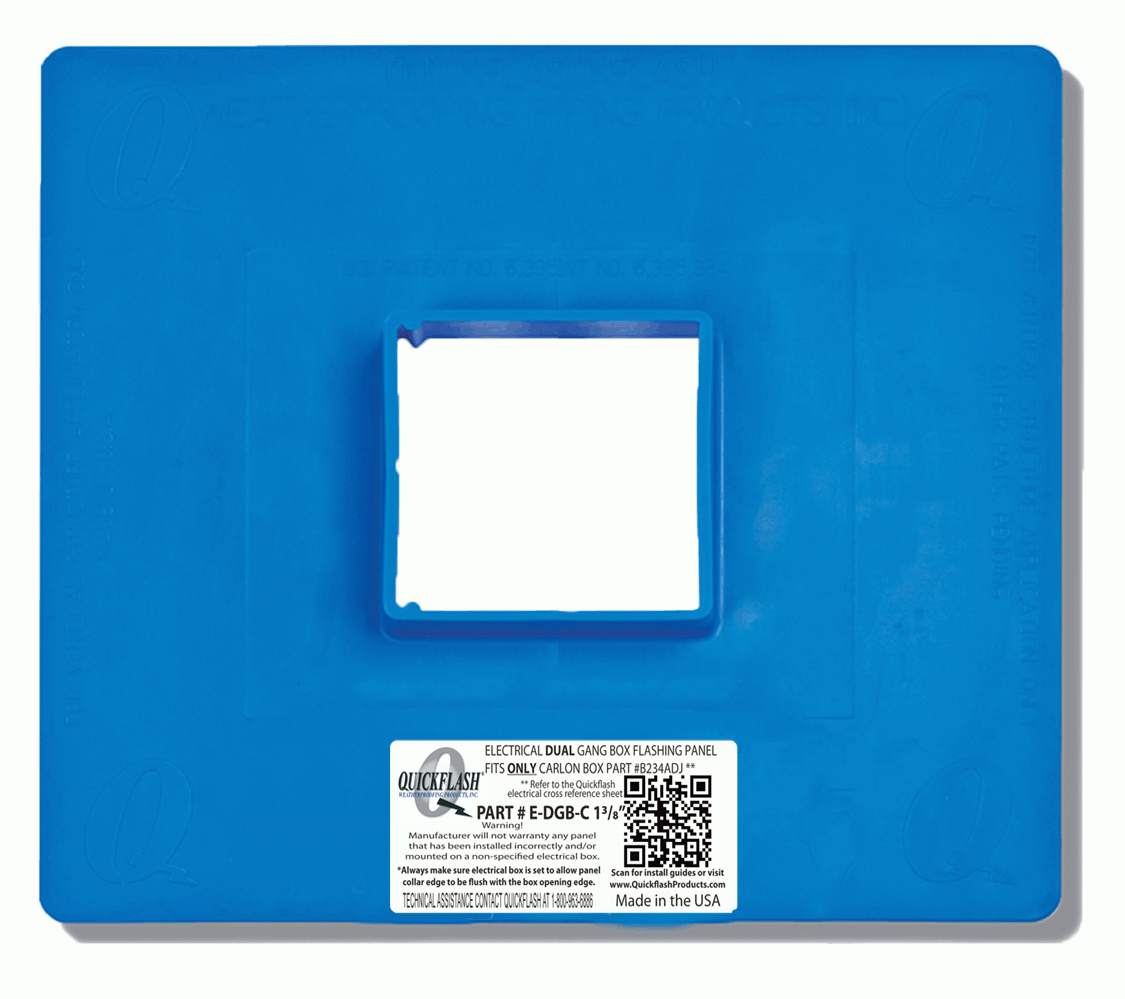 Quickflash E-DGB C 7/8" Flashing Panel for Electrical
